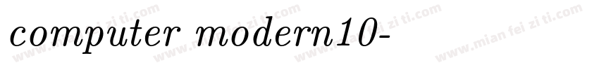 computer modern10字体转换